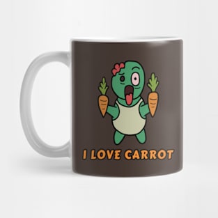 Vegetarian Zombie "I LOVE CARROT" Mug